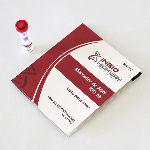 [K0177] Marcador de ADN 100 pb, 300 ul (listo para usar) 50 siembras Highway